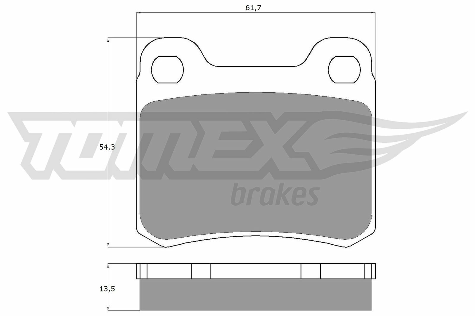 Sada brzdových platničiek kotúčovej brzdy TOMEX Brakes